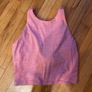Heathered pink high neck align tank from Lululemon